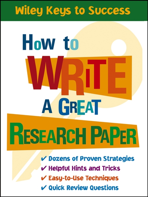 Title details for How to Write a Great Research Paper by Book Builders - Available